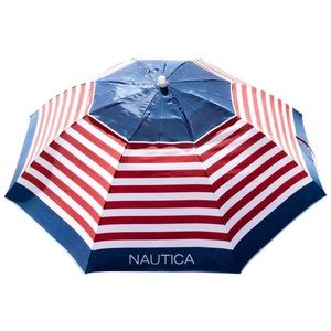 Nautica Beach Umbrella, Red and white stripes